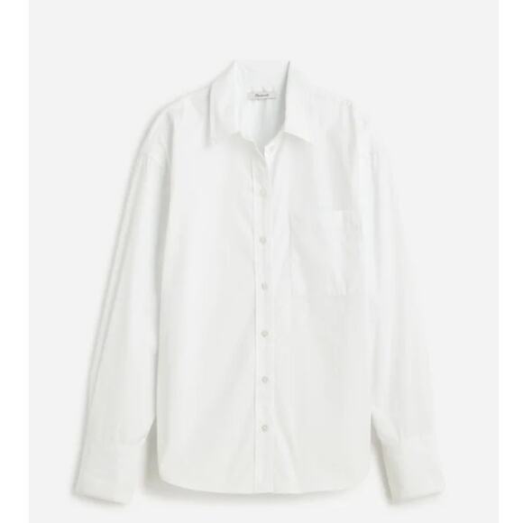 NWT Madewell Relaxed Button-Up Shirt White XXS - Picture 4 of 9